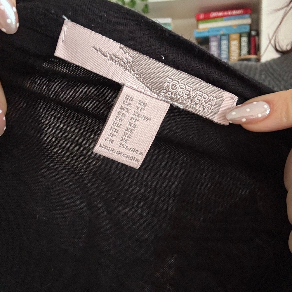 Forever 21 Black Sheer Top - Picture 4 of 4